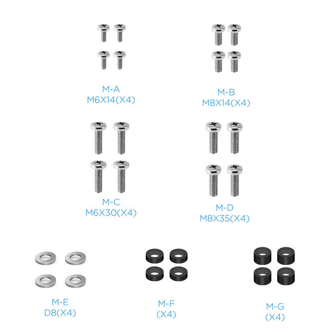 Soporte M&oacute;vil Tooq HERA 37" a 86" Max 50Kg Aluminio image number 5