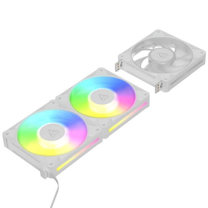 Ventilador Arctic P12 BioniX PWM ARGB 120mm (Pack 3) - Blanco image number 2