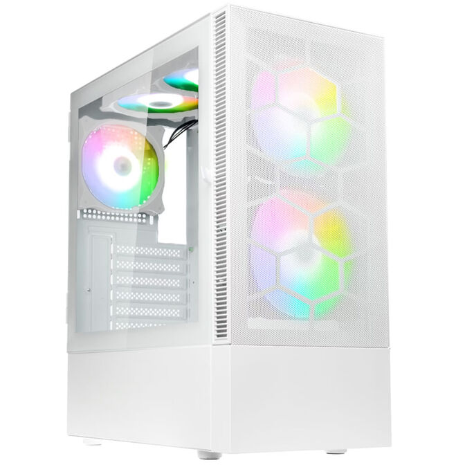 Caja ATX Kolink Observatory MX Mesh ARGB Blanco / Ventiladores Brancas image number 0