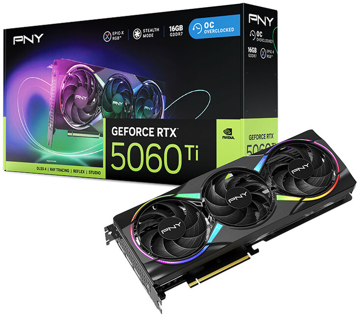 Tarjeta Gráfica PNY GeForce® RTX 5060 Ti Gaming RGB Triple Fan OC 16GB GDDR7 DLSS4 image number 9