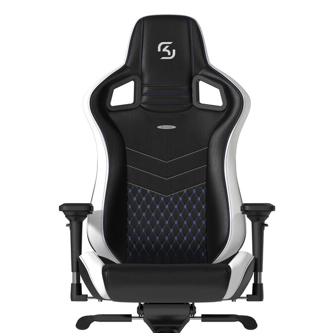 ** B Grade ** Silla noblechairs EPIC - SK Gaming Edition Negro / Blanco / Azul image number 1