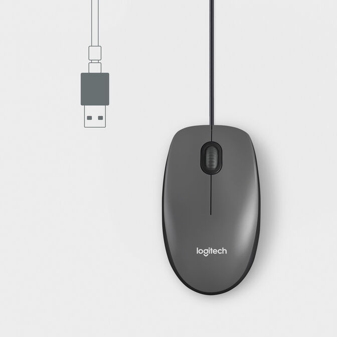 Rat&oacute;n Logitech M100 Corded USB Negro image number 2