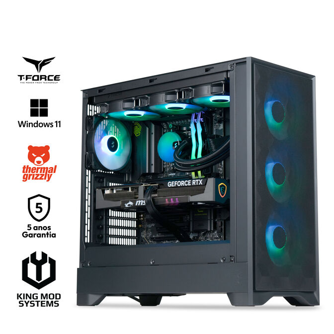 Ordenador King Mod Gamer-PC Fractal Ryzen 7 9800X3D 32GB DDR5 2TB RTX 5070 Ti WiFi W11 Bonus