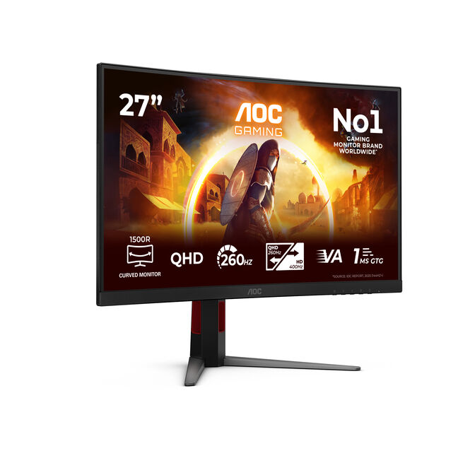 Monitor Curvo AOC Gaming 27" CQ27G4Z2 Fast VA QHD 260Hz image number 1