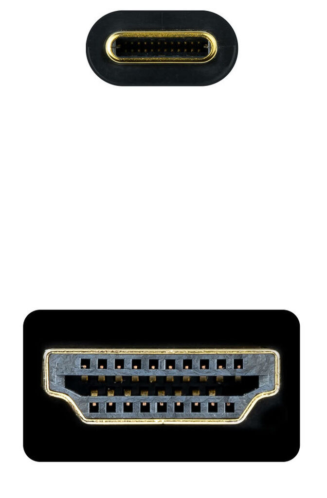 Cable Conversor NanoCable USB-C para HDMI 1.4 4K@30HZ 1.8 M Negro image number 2
