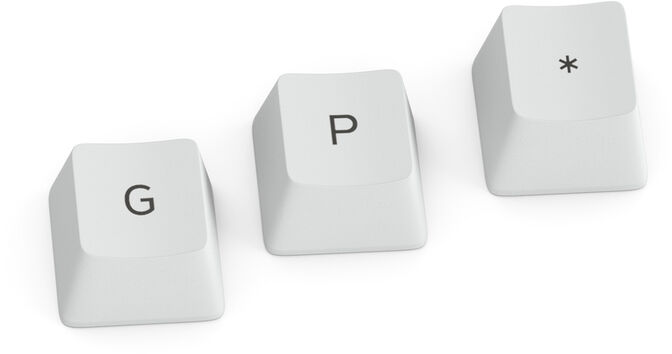 Juego de 114 Teclas Glorious PBT White (US ANSI) image number 3