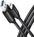 Cable de cargamento AXAGON BUCM3-AM15AB USB-C  <-> USB-A, 1.5m, USB 3.2 Gen 1, 3A, ALU, braid, Negro image number null