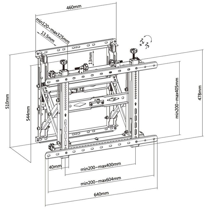Soporte de Pared Equip para TV 45" a 70" Pop-Out Bracket image number 5