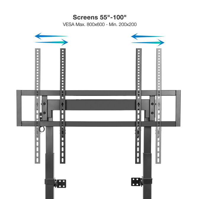 Soporte Suelo/Pared Fijo Tooq HIPERI&Oacute;N 55" a 100" M&aacute;x. 120Kg Negro image number 6