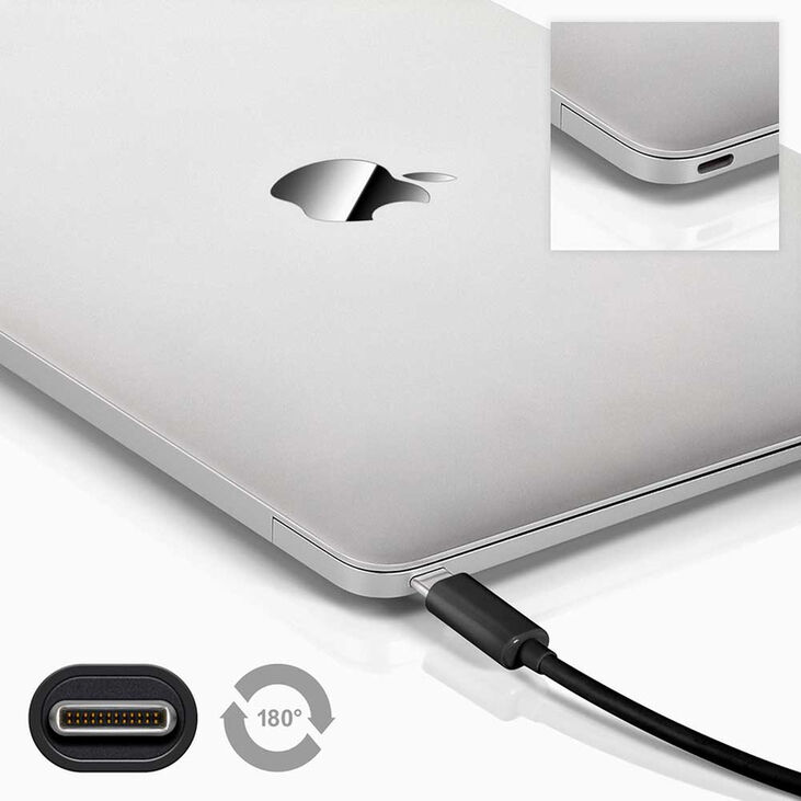 Cable USB 3.1 Gen1 5Gbps 3A, USB-C/M-A/M, Negro, AWG28, 1.8 M image number 2