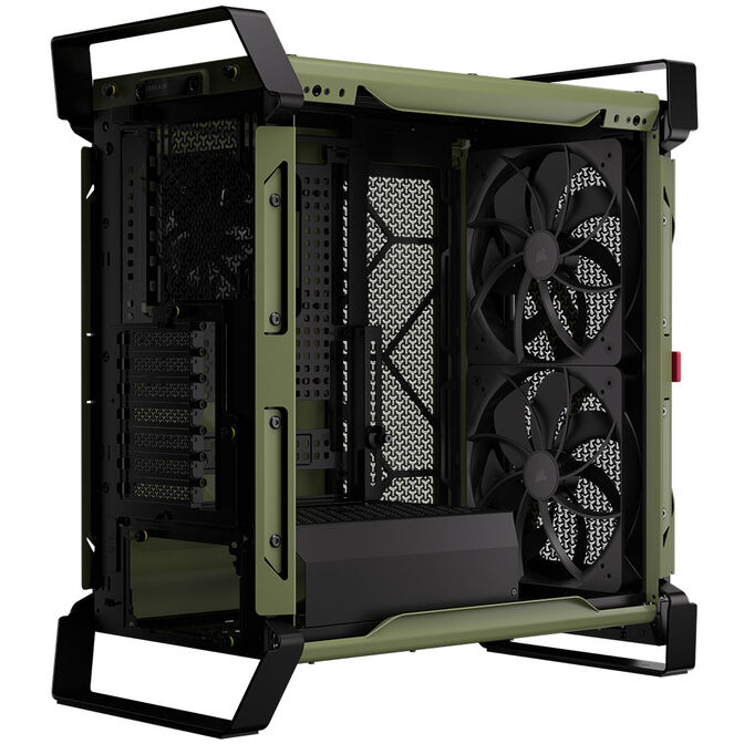 Torre E-ATX Corsair WARTHOG RS Perfomance Mil Green Cristal Templado image number 2