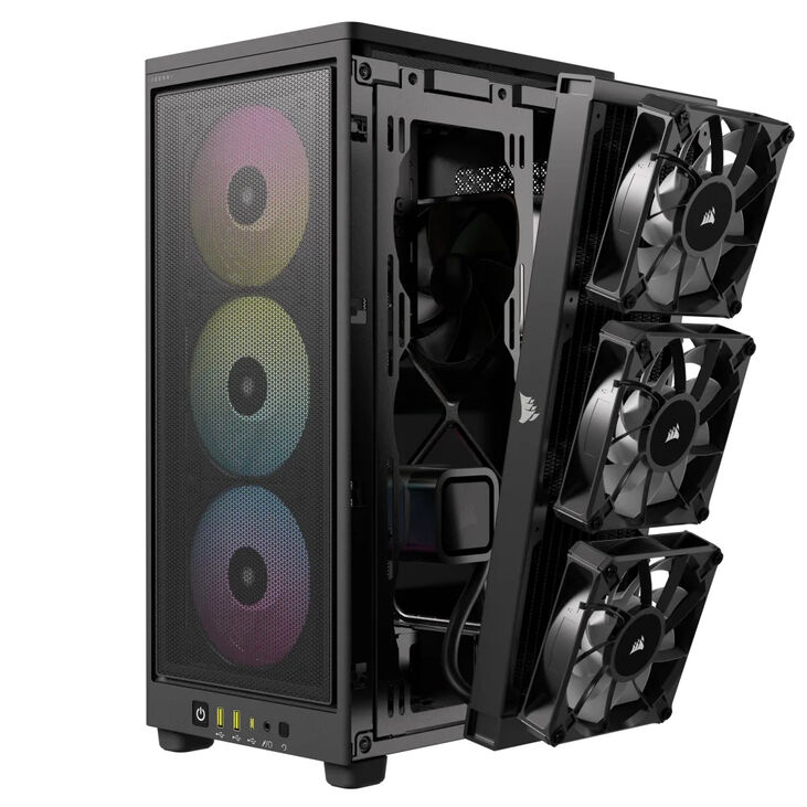 Torre Mini-ITX Corsair iCue 2000D RGB Negro Cristal Templado image number 21
