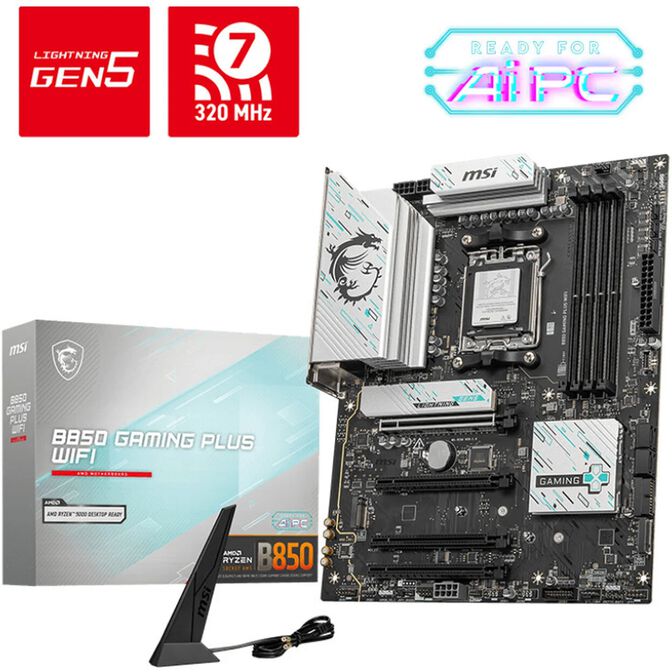 Bundle CPU Ryzen 7 9800X3D + Placa Base MSI B850 GAMING PLUS + Team Group Kit 32GB (2 x 16GB) DDR5 6000MHz image number 3