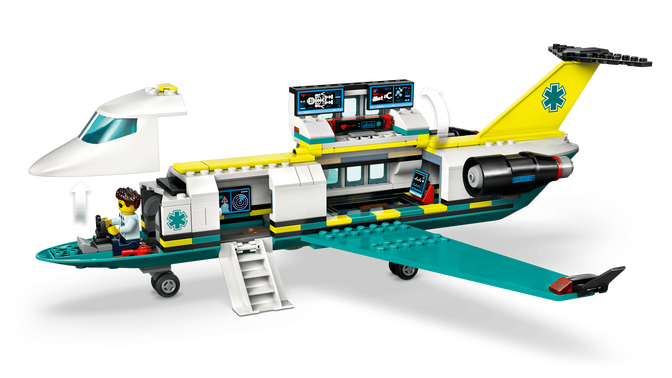 LEGO City: Avi&oacute;n de Ambulancia A&eacute;rea de Emergencia, 403 Piezas (60465) image number 3