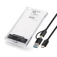 Caixa Externa 2.5" Ewent EW7064 USB 3.2 Gen1 (USB 3.0) HDD/SSD Transparente Screwless image number null