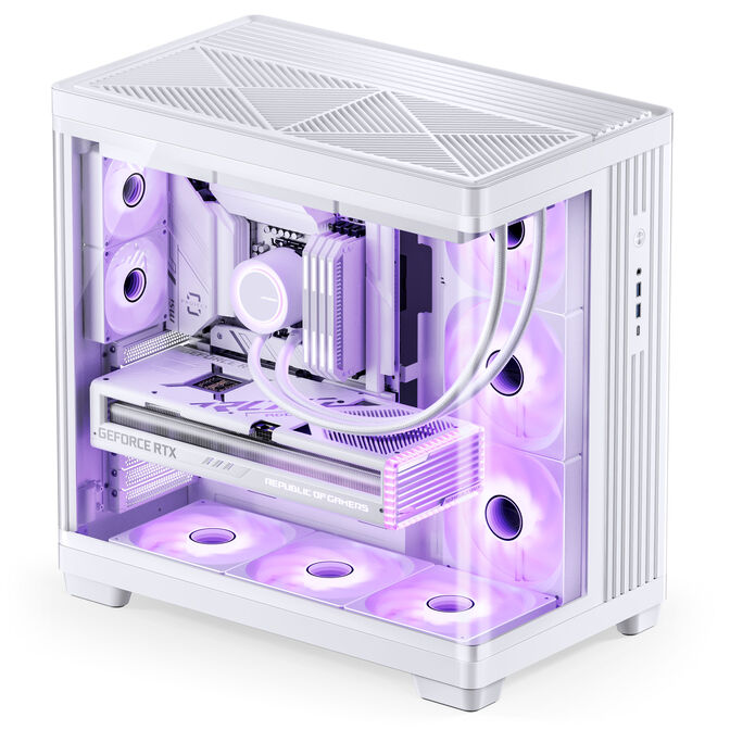 Caja ATX Jonsbo TK-4 Vidrio Tempelado Blanco image number 2
