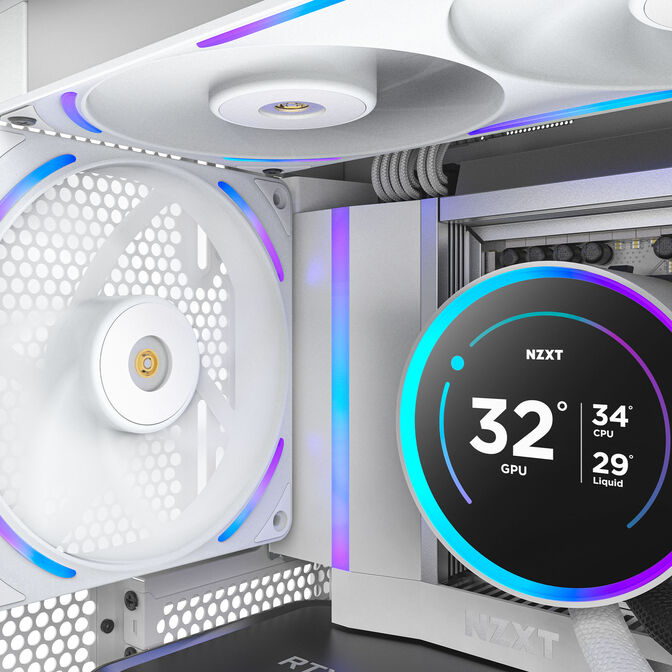 Ventilador NZXT F140x Perfomance RGB 140mm - Single Pack Blancas image number 7