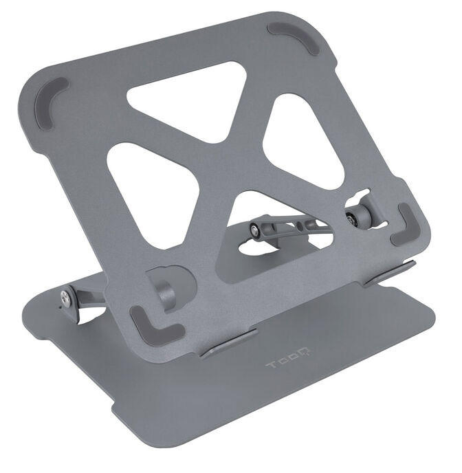 Soporte Elevat&oacute;rio Tooq para Port&aacute;tiles Ergon&oacute;mico Ajustable Gris image number 0