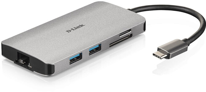 HUB USB D-Link USB-C Macho para 3 x USB 3.0 Tipo A Hemea + 1 x HDMI + Leitor Tarjetas (Micro SD + SD) + 1 x USB-C (at&eacute; 100W) image number 0