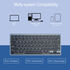Teclado Ewent EW3120 Ultra-Slim Bluetooth PT Cinza image number null