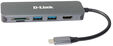 HUB USB D-Link USB-C Macho > 2 x USB 3.0 (SS) + 1 x HDMI (4K Ready) + 1 x USB-C (PD60W) + Leitor de Cart&otilde;es image number null