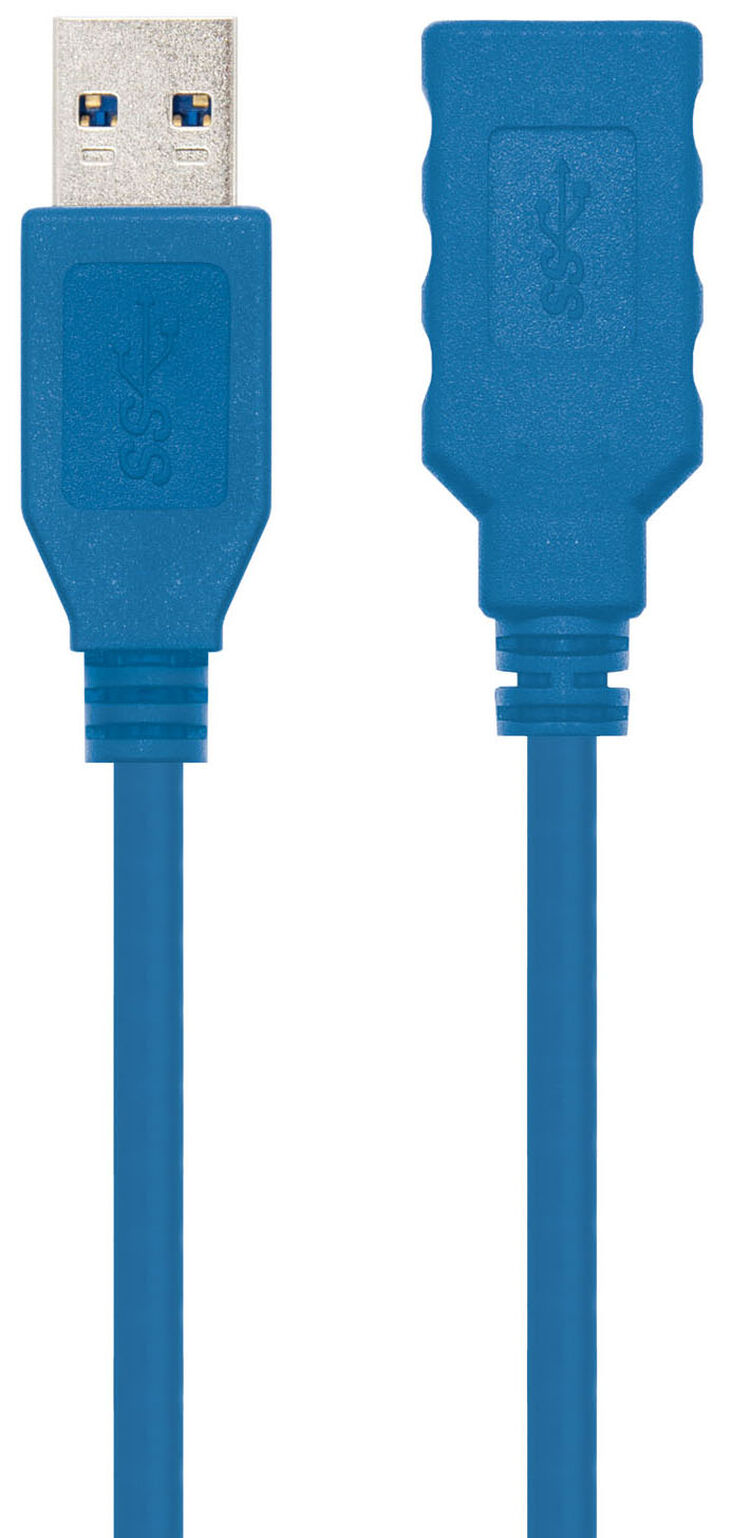 Cable USB 3.0 Nanocable USB-A M/F 1 M Azul image number 1