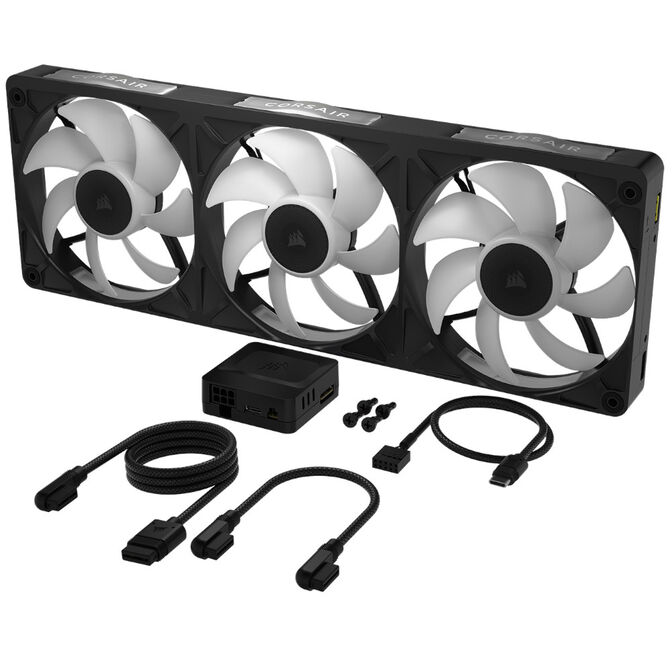 Ventilador Corsair iCUE Link RX360 II Unified Frame Negras RGB PWM Triplo Ventilador 120mm (360mm) HUB image number 4
