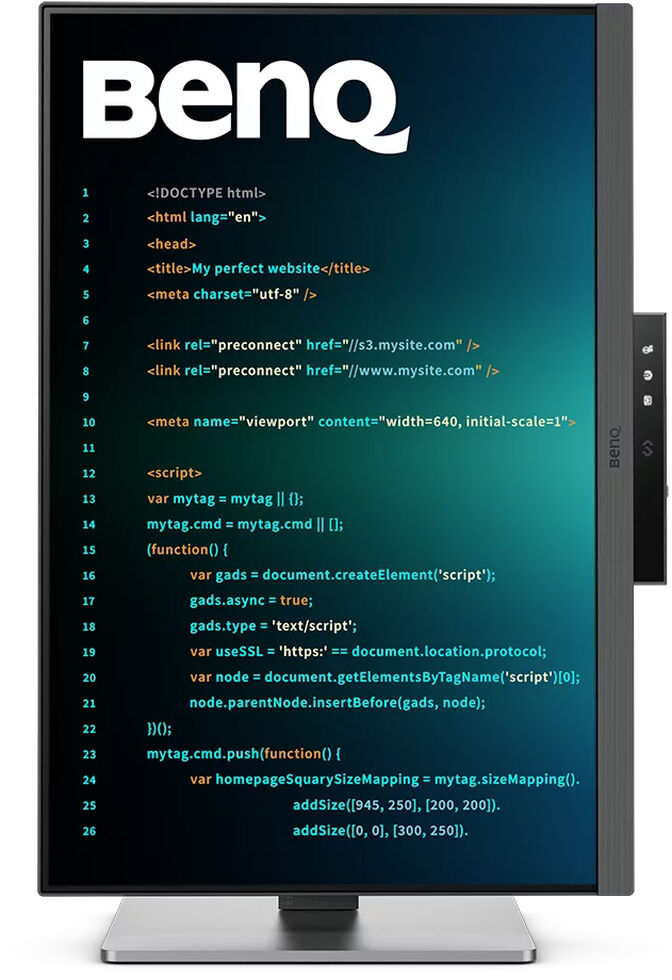 Monitor BenQ Programming 24.1" RD240Q IPS WQXA 16:10 HDR10 Daisy Chain USB-C (PD90W) Coding Modes image number 2