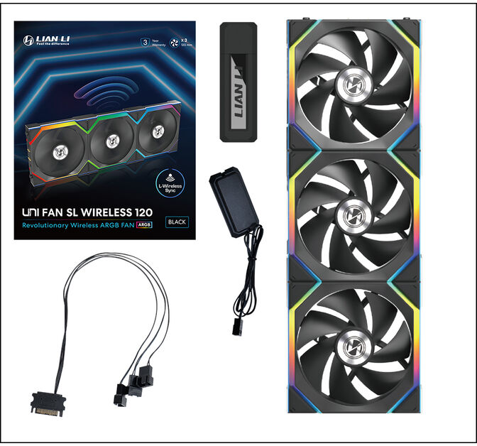 Ventilador Lian Li UNI FAN SL120 Wireless RGB PWM Negro 120mm (Pack 3) image number 3