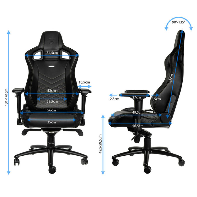 Silla noblechairs EPIC - Negro / Dorado image number 6