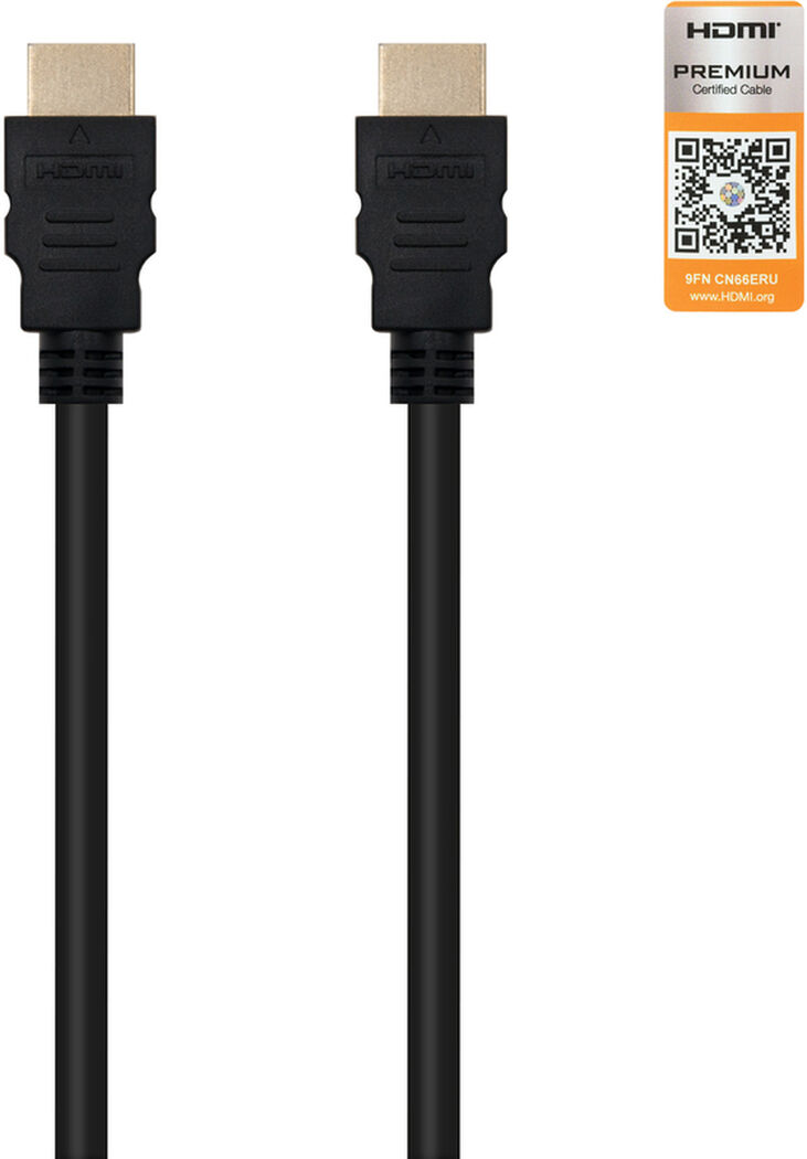 Cable HDMI V2.0 4K@60Hz 18Gbps / Ethernet NanoCable USB-A M/M 0.5 M Negro image number 2