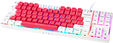** B Grade ** Teclado Mec&aacute;nico GAMIAC TKL RGB90G Kailh Blue Branco/Rosa (PT) image number null