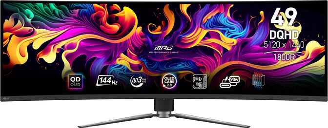 MSI MPG 491CQP QD-OLED pantalla para PC 124,5 cm (49") 5120 x 1440 Pixeles DQHD Negro image number 3