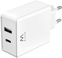 Cargador Ewent EW1328 USB-C/USB-A 45W QC 3.0 GaN Blanco