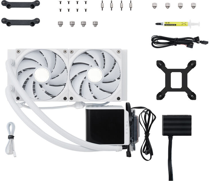 Water Cooler CPU TRYX Panorama 240 ARGB Blanco image number 3