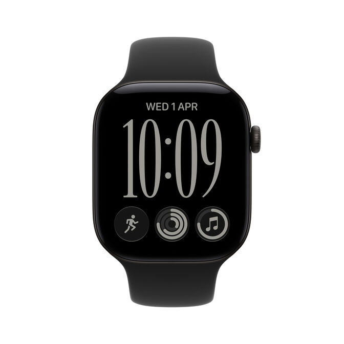 Smartwatch Apple Watch Series 12 GPS 46mm Black Aluminium Case with Black Sport Band - S/M image number 1