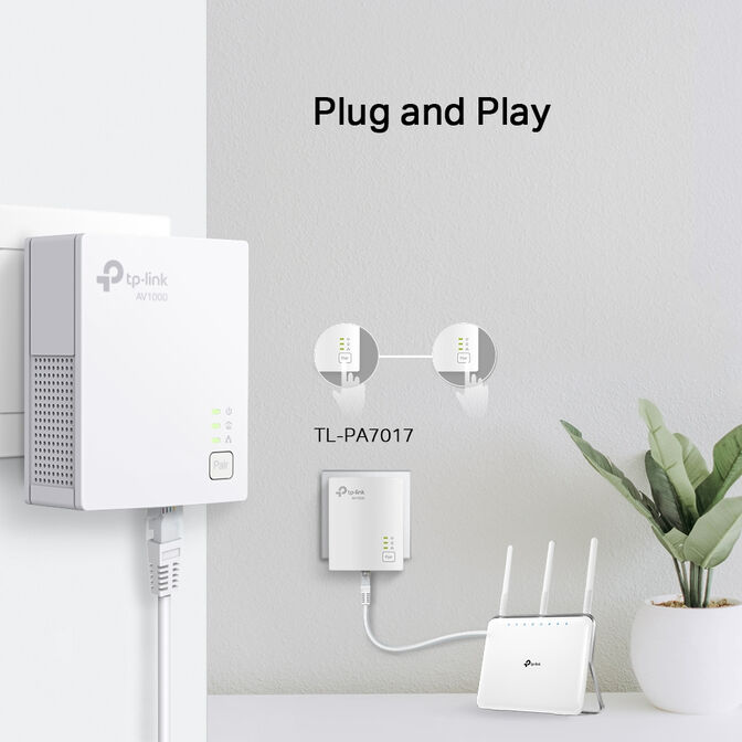 Powerline TP-Link TL-PA7017 KIT AV1000 Homeplug AV2 Gigabit image number 5