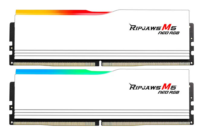 G.Skill Kit 32GB (2 x 16GB) DDR5 6000MHz Ripjaws M5 Neo RGB EXPO CL36 Blanca  - F5-6000J3636F16GX2-RM5NRW image number 2