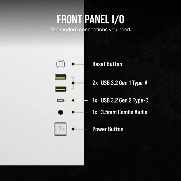 Torre Micro-ATX Corsair 2500X LINK Blanco Cristal Templado image number 3