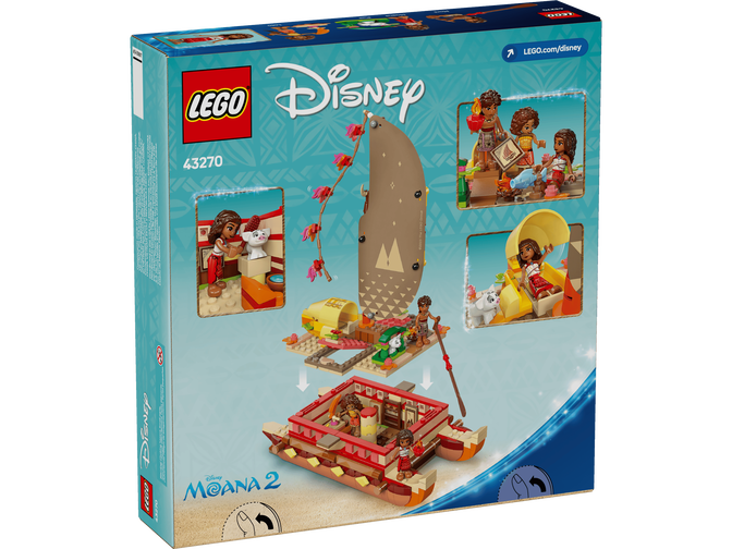 LEGO Disney: Vaiana: Canoa de Aventuras, 529 Piezas (43270) image number 1