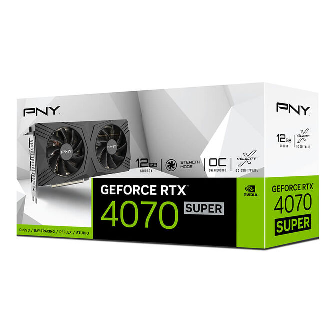 Tarjeta Gr&aacute;fica PNY GeForce&reg; RTX 4070 SUPER LED OC 12GB GDDR6 DLSS3 image number 1