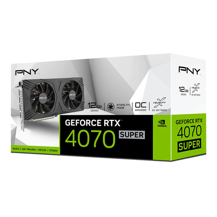 Tarjeta Gráfica PNY GeForce® RTX 4070 SUPER LED OC 12GB GDDR6 DLSS3 image number 1