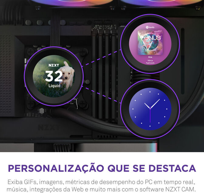 Kit de Refrigeraci&oacute;n L&iacute;quida CPU NZXT Kraken Elite 240 RGB Negro image number 4