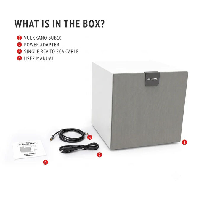 Subwoofer Vulkkano SUB 10 100W Branco image number 3