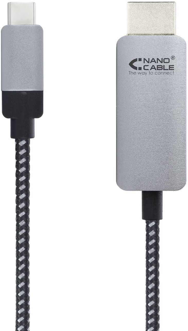 Cable Conversor NanoCable USB-C/M para HDMI/M 3 M Negro image number 1