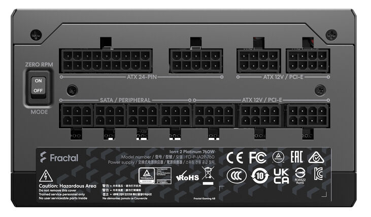 Fuente Alimentación Fractal Design Ion+ 2 760W 80+ Platinum Full Modular image number 4