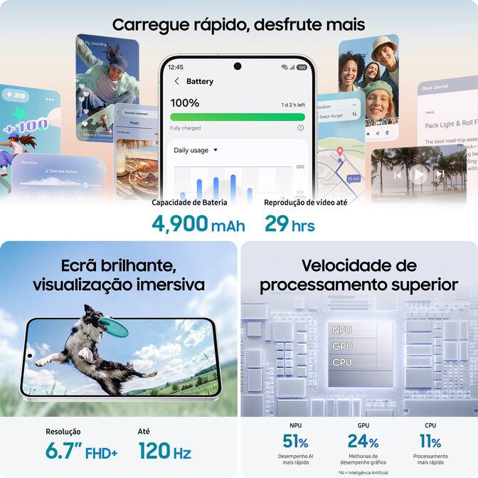 Smartphone Samsung Galaxy S26 FE 6.7" (8 / 128GB) 120Hz Pist&aacute;cio image number 4