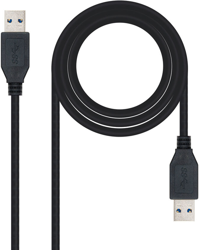 Cable USB 3.0 Nanocable USB-A M/M 2 M Negro image number 0