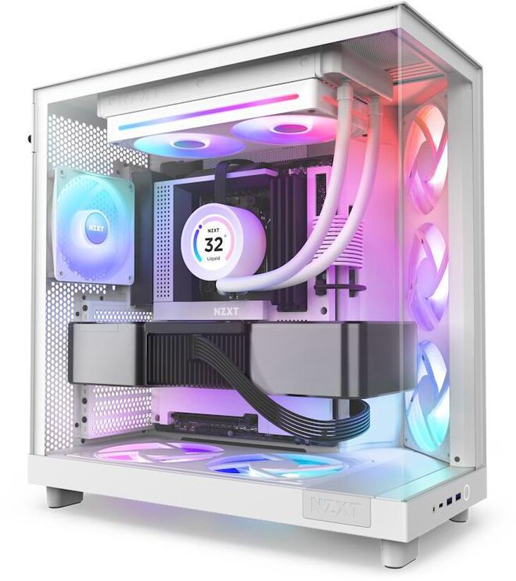 Ventilador NZXT F240 RGB Core Single-Frame Blancas - Duplo Ventílador 120mm (240mm) image number 4