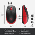 Rat&oacute;n Logitech M190 1000DPI Wireless Rojo image number null